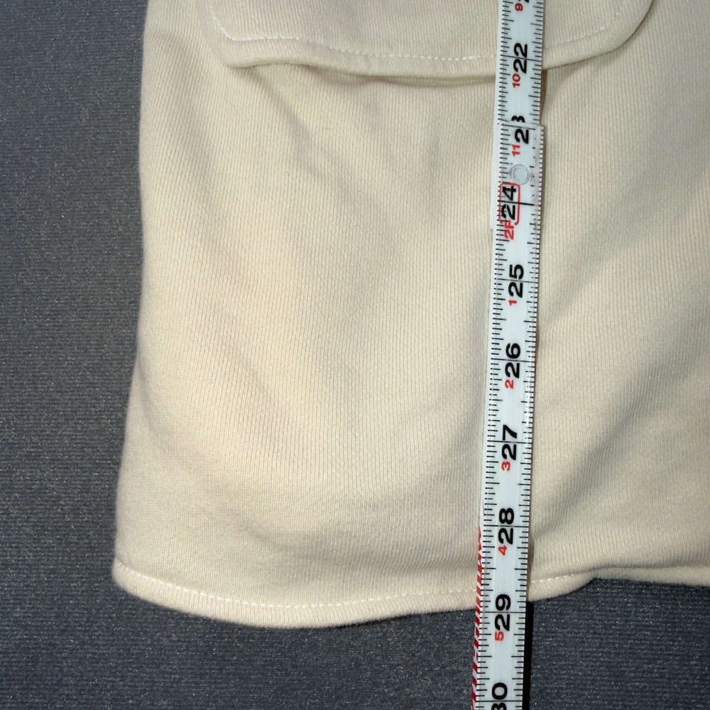 Aerie Women Cream Fleece Knit Blazer Jacket Off-White Medium Soft Lounge Cozy - Picture 4 of 9